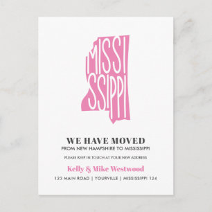 Carte Postale MISSISSIPPI Nous avons déménagé Nouvelle adresse N