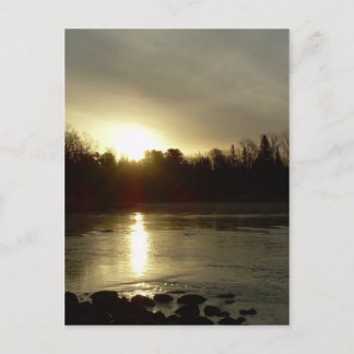 Carte Postale Mississippi Rivière Sunrise réflexion