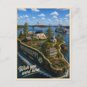 Carte Postale Mississippi Vous étiez ici Série des États