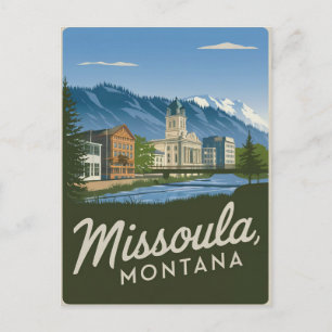 Carte Postale Missoula Montana Vintage