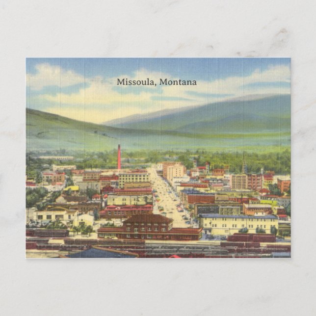 Carte Postale Missoula, Montana Vue vintage (Devant)