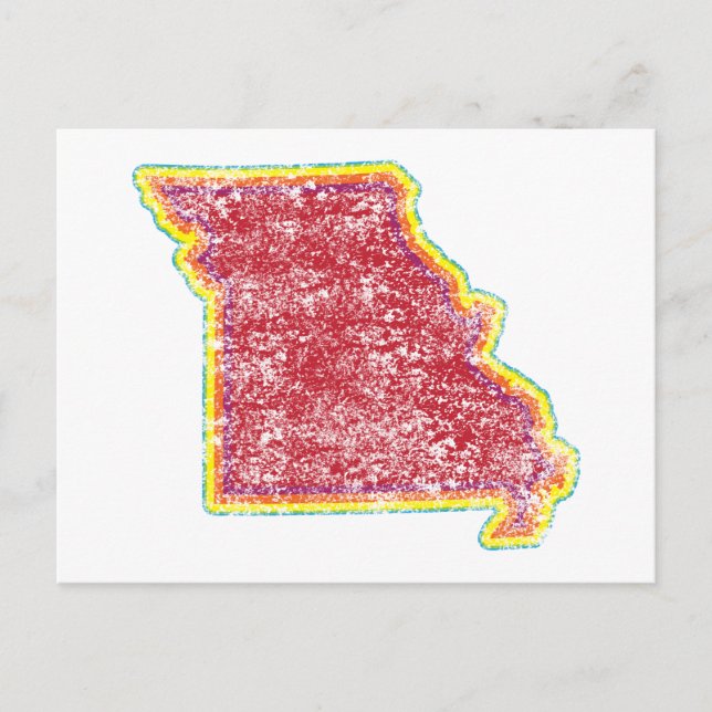 Carte Postale missouri couleur grunge (Devant)