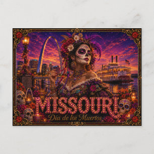Carte Postale Missouri Día de los Muertos Rétro