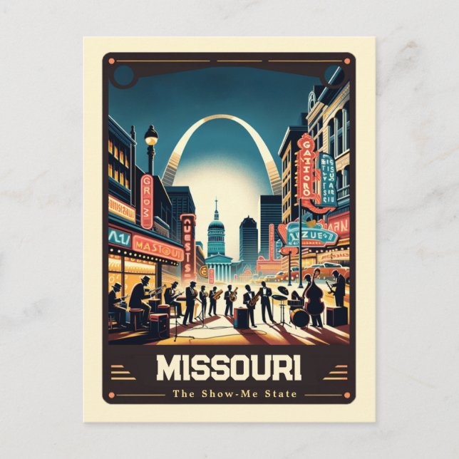 Carte Postale Missouri | Esprit patriotique Vintage (Devant)