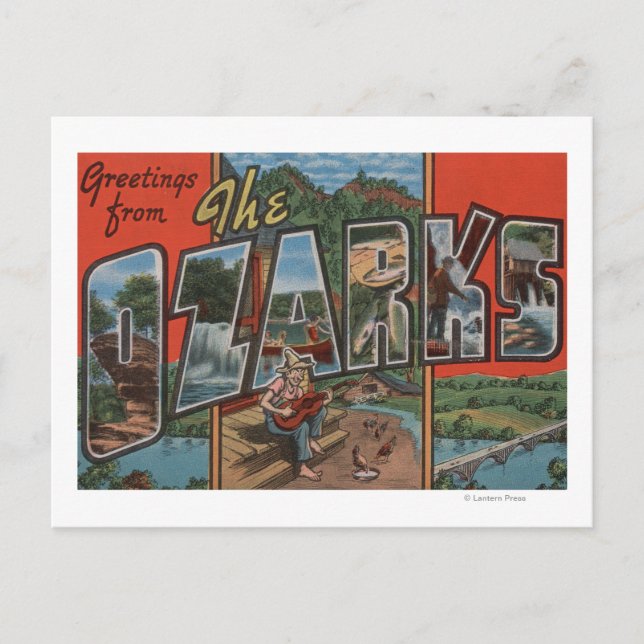 Carte Postale Missouri - Les Ozarks - Scènes de grandes lettres (Devant)