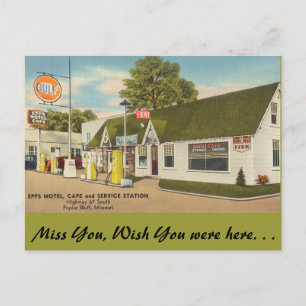 Carte Postale Missouri, Motel Epps, Café, Poplar Bluff