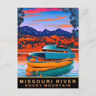 Carte Postale Missouri River, Rocky Mountain, Voyage