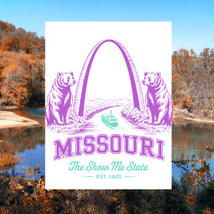 Carte Postale Missouri The Show Me State Est. Ours 1821