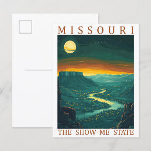 Carte Postale Missouri the Show Me State USA Travel Place