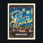 Carte Postale Missouri | Vincent Van Gogh inspiré<br><div class="desc">Découvrez le charme du Show-Me State avec le "Missouri" | Vincent van Gogh Inspiré Carte Postale." Cette carte postale présente une représentation époustouflante des divers paysages du Missouri - des rues animées de Saint-Louis aux montagnes sereines d'Ozark, tout au long du style expressif et dynamique de Vincent van Gogh. Les...</div>