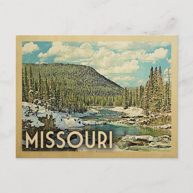 Carte Postale Missouri Vintage voyage Snowy Winter Nature (Devant)