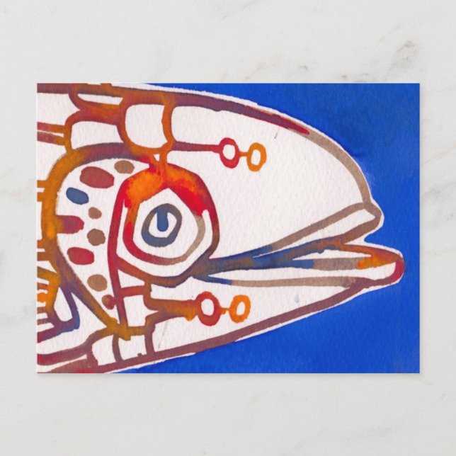 Carte postale Mister Blue Fish (Devant)