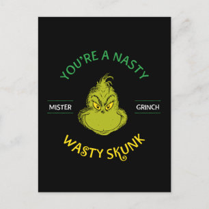 Carte Postale Mister Grinch   Vous êtes un sale con