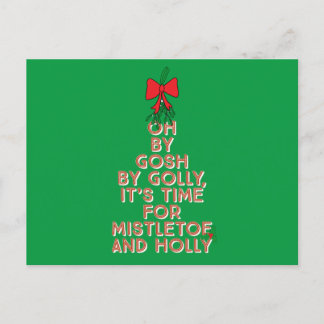 Carte Postale Mistletoe et Holly