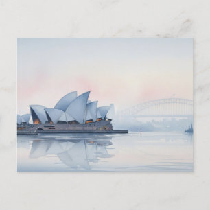 Carte Postale Misty Sydney Opera House Australie