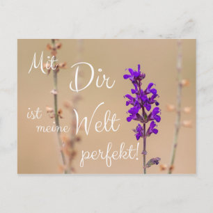 Carte Postale Mit Dir ist meine Welt perfekt !