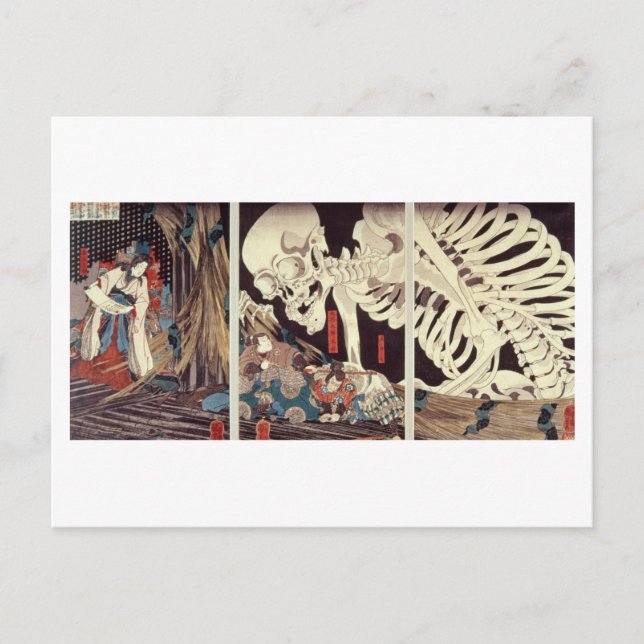 Carte Postale Mitsukini Defying the Skeleton Spectre, c.1845 (Devant)