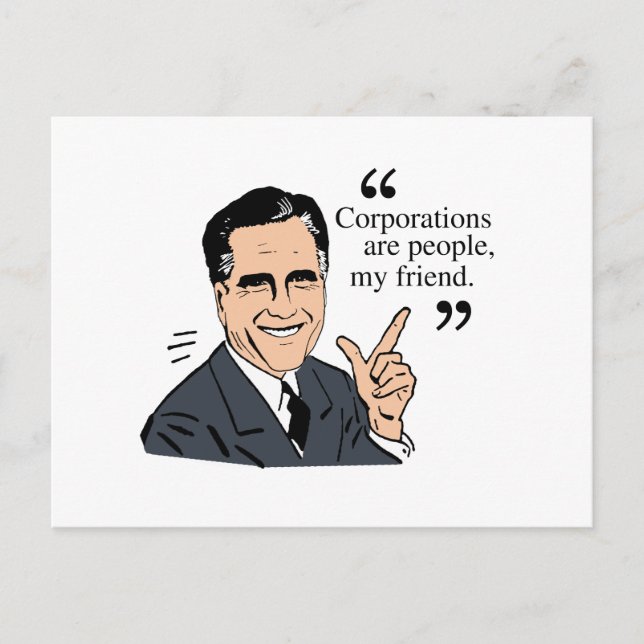 Carte Postale Mitt Romney Citations couleur (Devant)