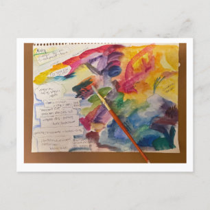 Carte postale Mixage couleur eau