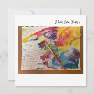 Carte postale Mixage couleur eau