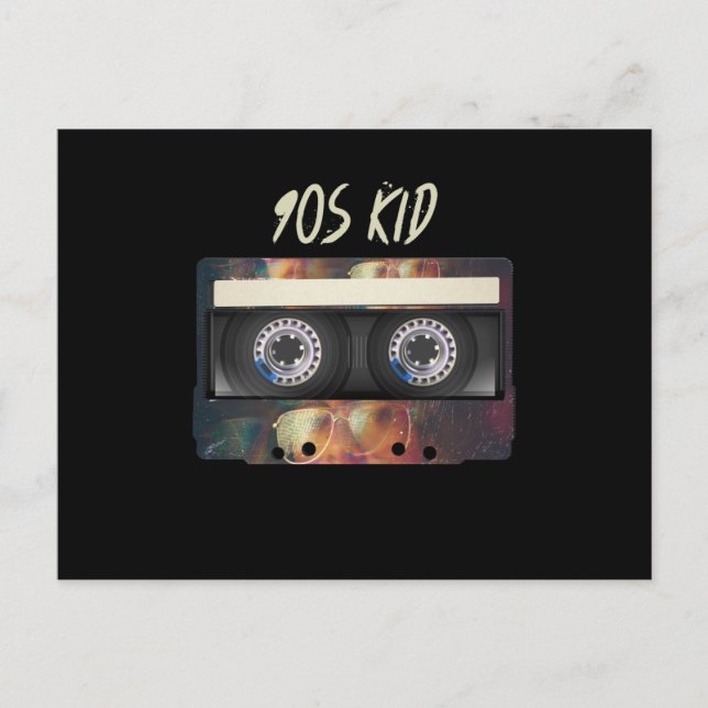 Carte Postale MixTape Cassette Ambiance 90s Anniversaire 90's (Devant)