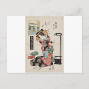 Carte Postale Miya : Yashio of the Ôgiya par Keisai Eisen