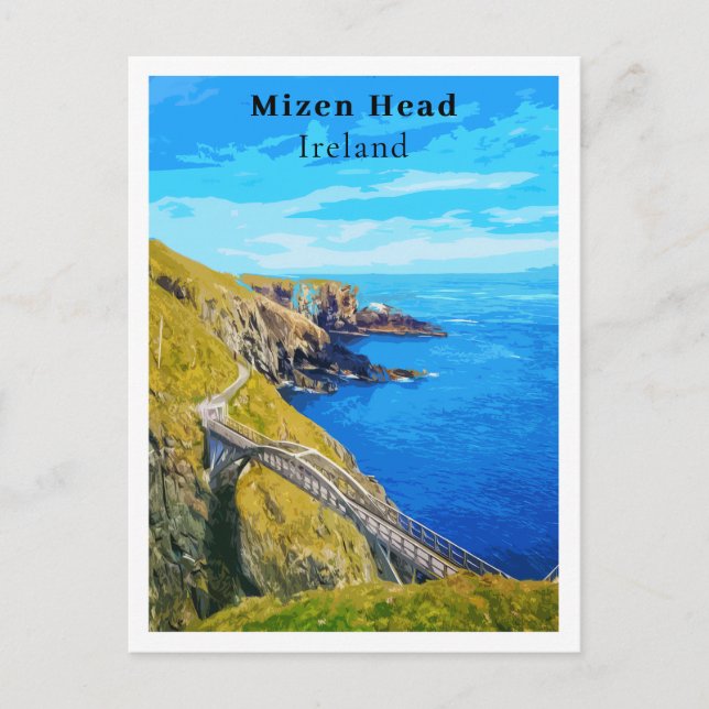 Carte Postale Mizen Head Cork Irlande Style rétro (Devant)