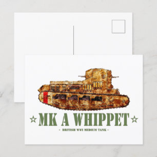 Carte Postale MK A Whippet World War One British Medium Tank WWI