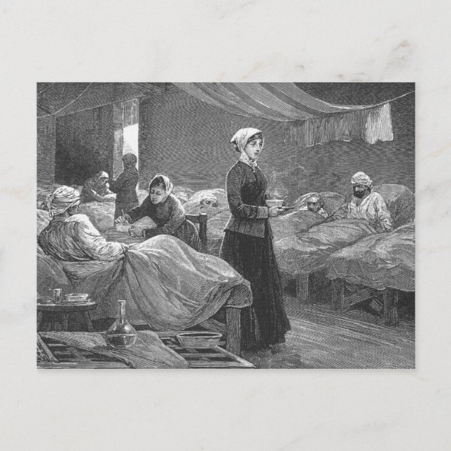 Carte Postale Mlle Nightingale à l'hôpital Barrack (Devant)