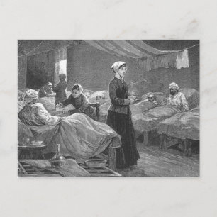 Carte Postale Mlle Nightingale à l'hôpital Barrack