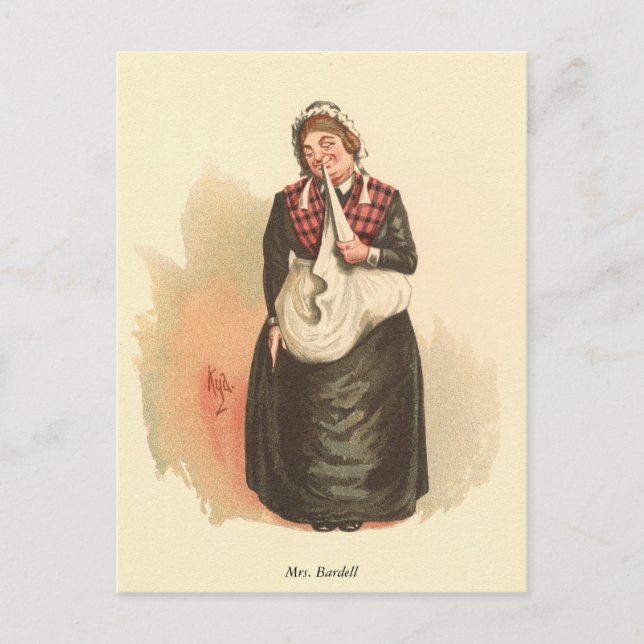 Carte Postale Mme Bardell par Kyd - Dickens' The Pickwick Papers (Devant)