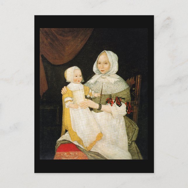 Carte Postale Mme Elizabeth Freake et Baby Mary, vers 1671-1674 (Devant)