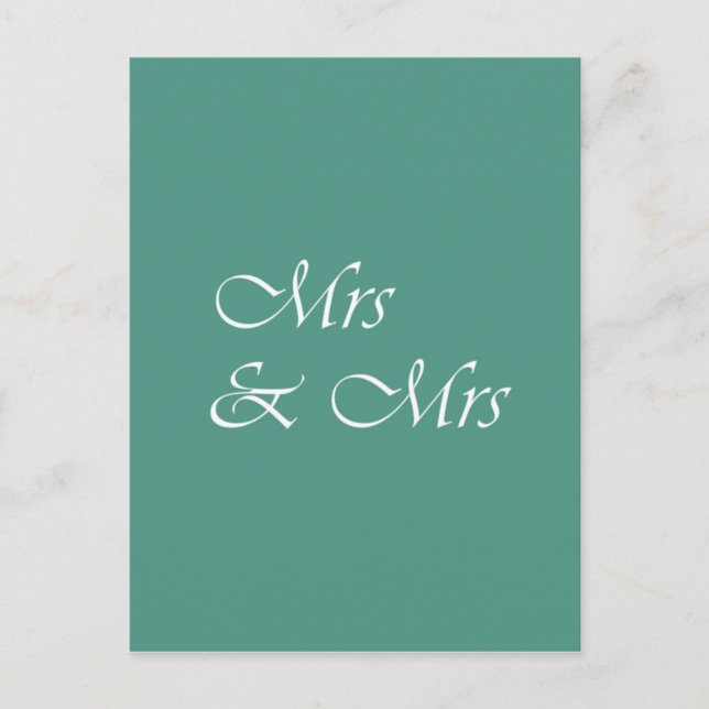 Carte Postale Mme et Mme Typographie (Devant)