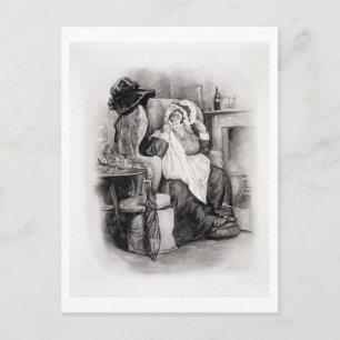 Carte Postale Mme Gamp, de "Charles Dickens : Un commérage à pro