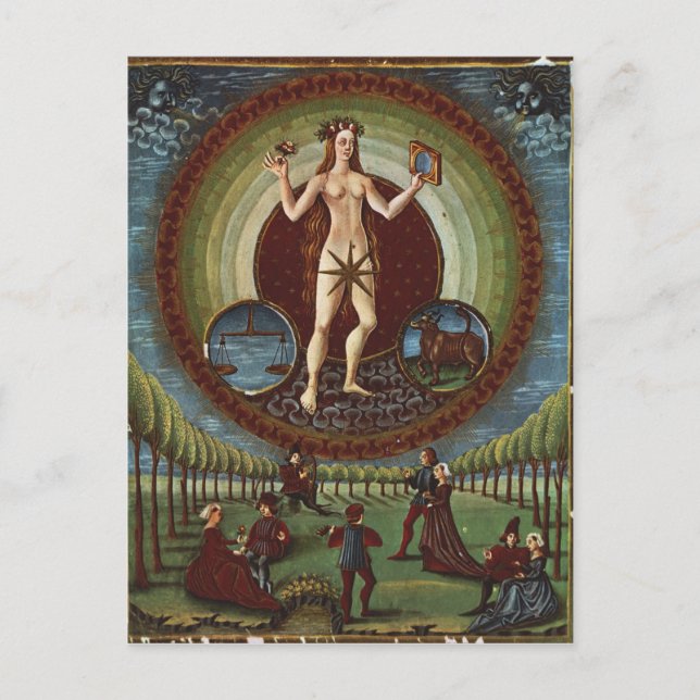 Carte Postale Mme Lat. 209 f.9v Venus, de 'De Sphaera', c.1470 (Devant)