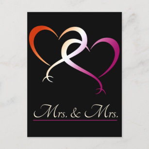 Carte Postale Mme & Mme Flagcolors Hearts