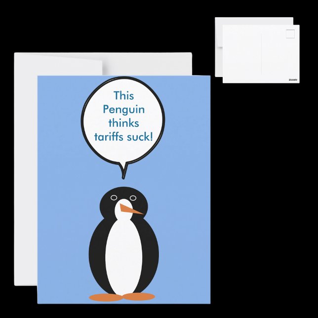 Carte Postale Mme Penguin Dit Que Les Tarifs Chauffent (Créateur téléchargé)