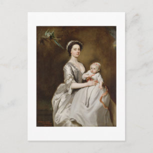 Carte Postale Mme Sharpe et Enfant, 1731 (huile sur toile)