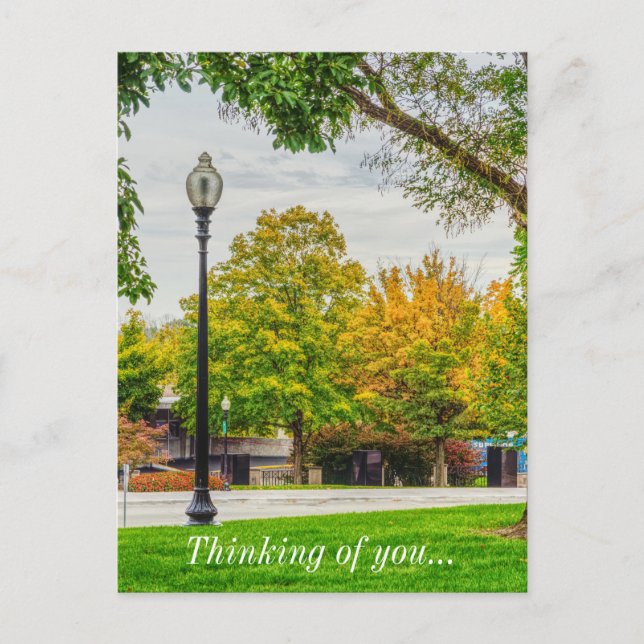 Carte postale MO Capitol Autumn Grounds en pensant (Devant)
