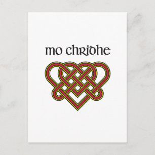 Carte Postale Mo Chridhe - Mon coeur en gaélique