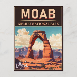 Carte Postale Moab Utah Vintage Sunset Arches Aventure en plein