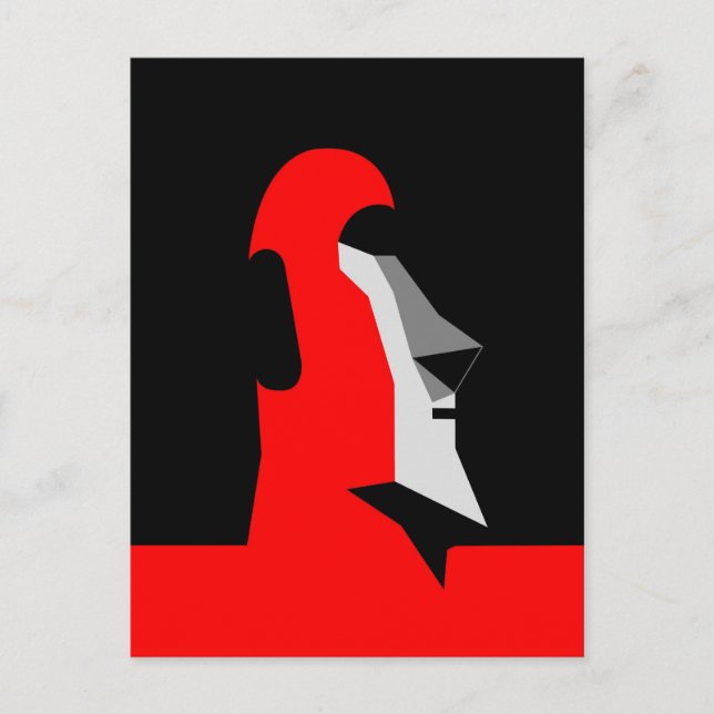 Carte Postale Moai (Devant)