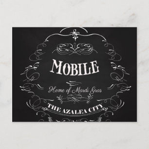 Carte Postale Mobile, Alabama - Accueil du Mardi Gras