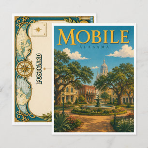 Carte Postale Mobile Alabama Bienville Square GeoSaga