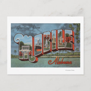 Carte Postale Mobile, Alabama (Scène fluviale)