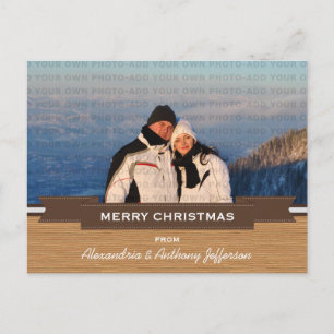 Carte postale Mocha Russe Banner Holiday Photo