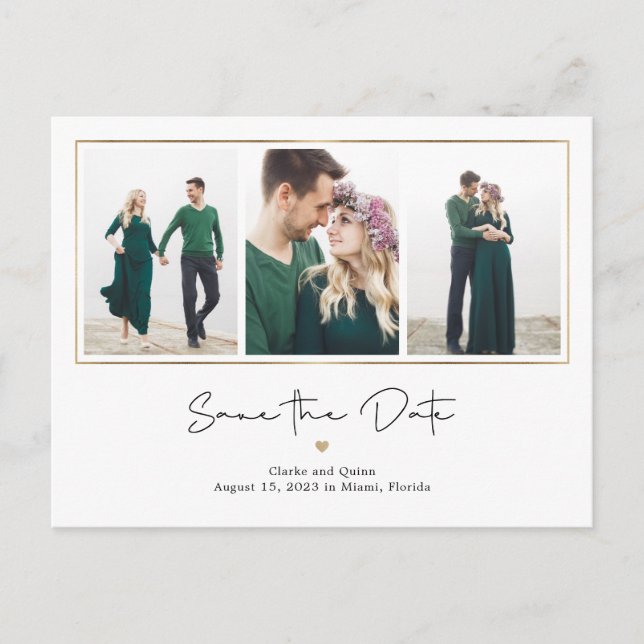 Carte Postale Mod Gallery COULEUR MODIFIABLE Enregistrer La Date (Devant)