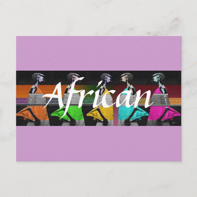 Carte Postale Mode africaine (Devant)