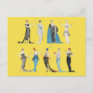 Carte Postale Mode Art Déco vintage - George Barbier