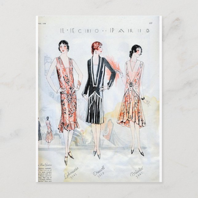 Carte Postale Mode, avril 1928 (Devant)